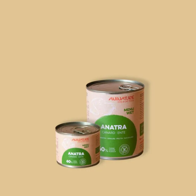Anatra ANiNATURE, alimentazione per cani, cibo umido cani