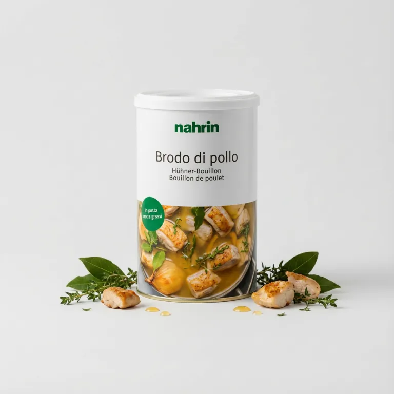 Brodo di Pollo in Pasta 500g – Senza Grassi, Leggero e Ricco di Gusto Nahrin, cucina