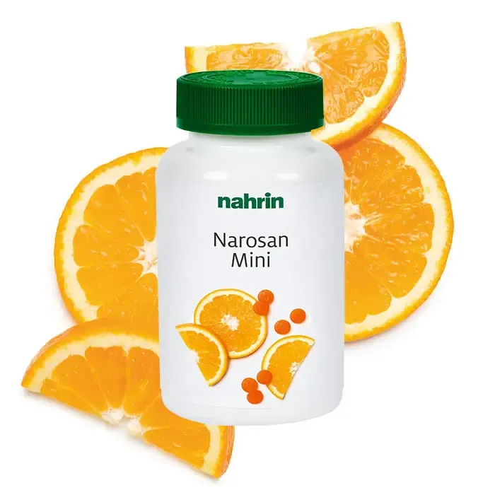 Narosan Mini Nahrin, integratore multivitaminico presentato in comode caramelle gommose