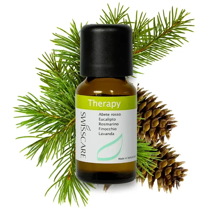 Olio Essenziale Therapy Swisscare, miscela di oli essenziali 100% naturali è specificamente formulata per l’aromaterapia