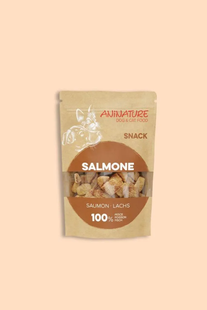 Snack Salmone biologico liofilizzato ANiNATURE per cani e gatti