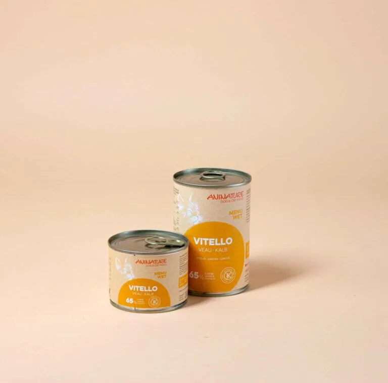 Cibo umido completo Vitello ANiNATURE con vitello e anatra per gatti