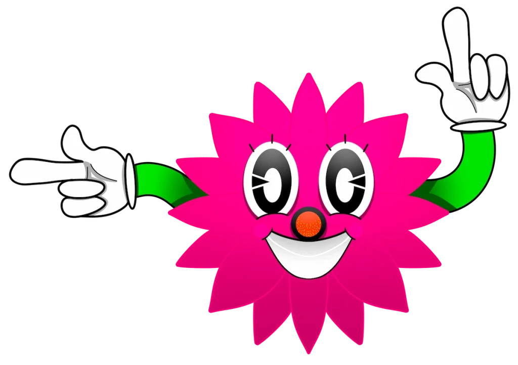 Mascotte Salute Nature - fiore sorridente simbolo del benessere naturale